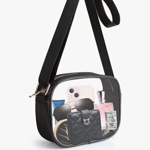 KETIEE Clear Crossbody Bag, Stadium Approved Clear Purse Bag for Concerts Sports